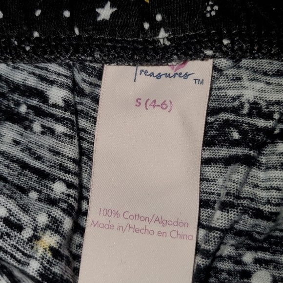 BLACK Lounge Pajama Shorts With Stars NEW Small - Picture 5 of 8